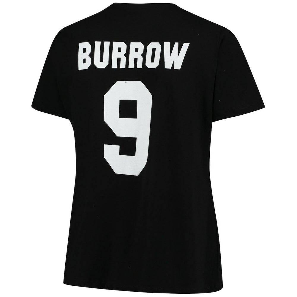 Joe Burrow Cincinnati Bengals Women's Plus Size Name & Number V-Neck T-Shirt Black | Fanatics