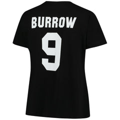 Joe Burrow Cincinnati Bengals Women's Plus Size Name & Number V-Neck T-Shirt Black | Fanatics