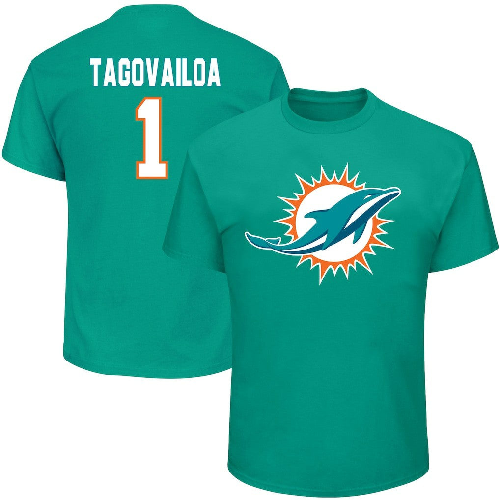 Tua Tagovailoa Miami Dolphins Big & Tall Player Name & Number T-Shirt Aqua | Fanatics