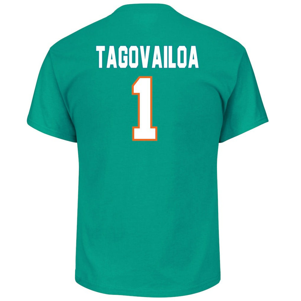 Tua Tagovailoa Miami Dolphins Big & Tall Player Name & Number T-Shirt Aqua | Fanatics