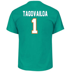 Tua Tagovailoa Miami Dolphins Big & Tall Player Name & Number T-Shirt Aqua | Fanatics