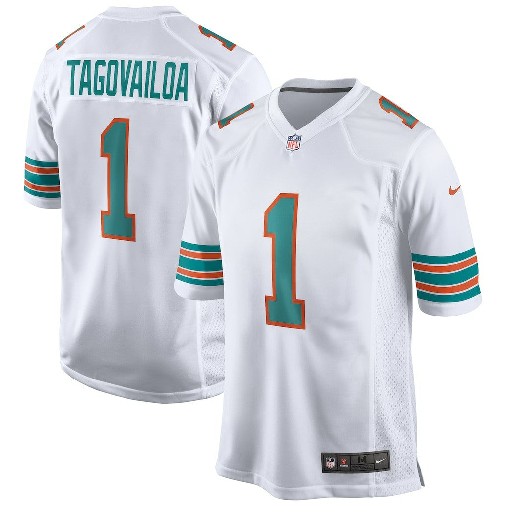 Tua Tagovailoa Miami Dolphins 2nd Alternate Game Jersey White | Nike for Sale