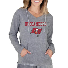 Tampa Bay Buccaneers Concepts Sport Women's Mainstream Tri-Blend Raglan Hoodie V-Neck Top Gray | NFL
