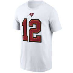 Tom Brady Tampa Bay Buccaneers Name & Number T-Shirt White | Nike for Sale