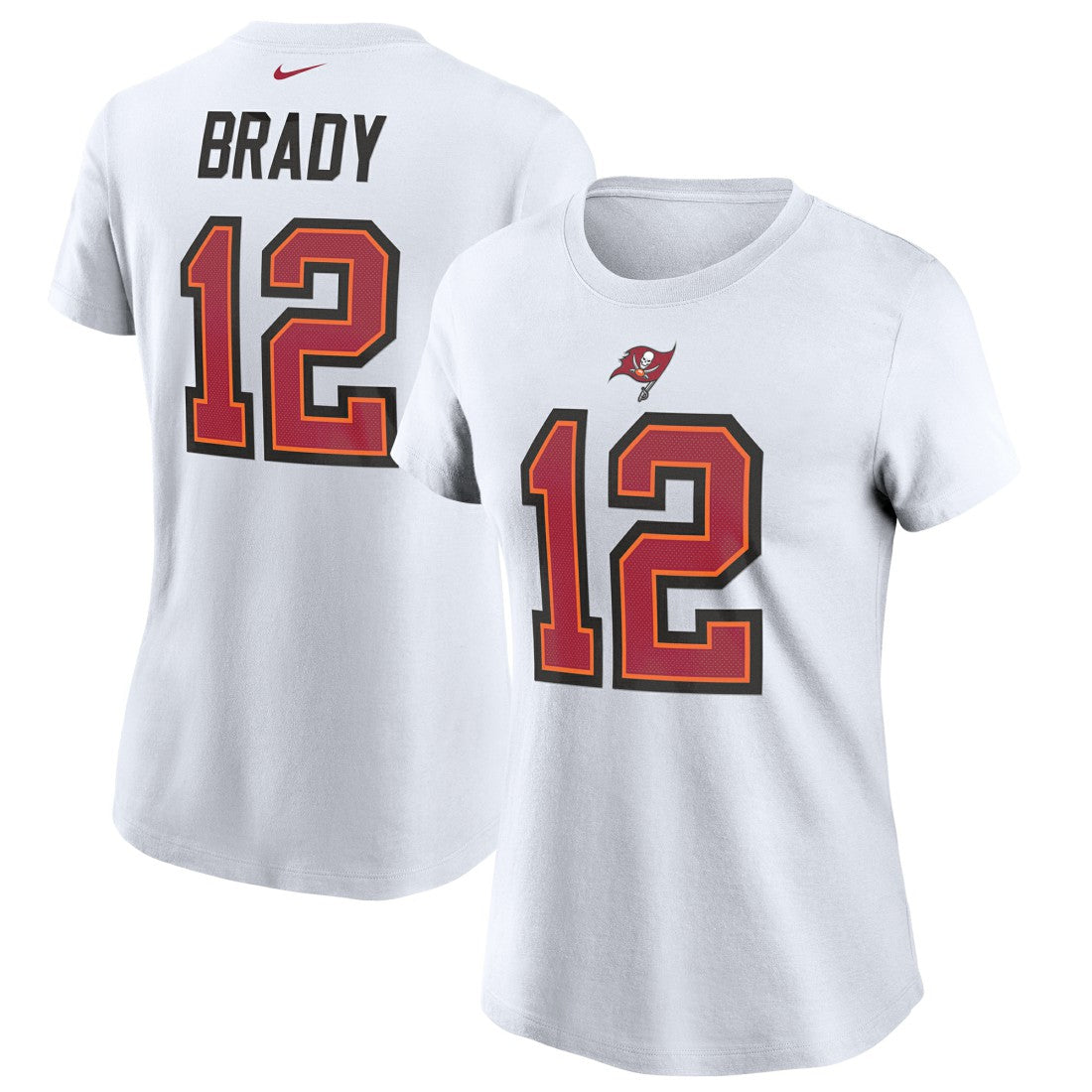 Tom Brady Tampa Bay Buccaneers Women's Name & Number T-Shirt White | Nike for Sale