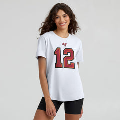 Tom Brady Tampa Bay Buccaneers Women's Name & Number T-Shirt White | Nike for Sale