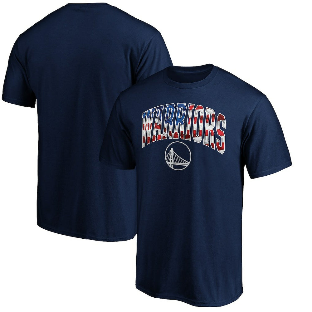 Golden State Warriors Banner Wave T-Shirt Navy - NBA