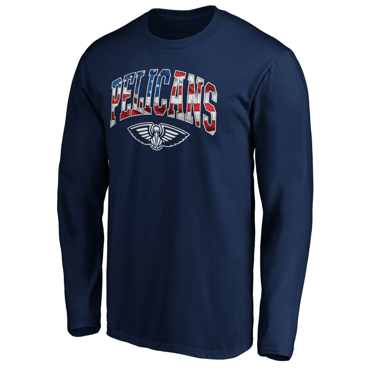 New Orleans Pelicans Banner Wave Long Sleeve T-Shirt Navy - NBA
