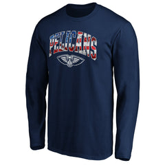 New Orleans Pelicans Banner Wave Long Sleeve T-Shirt Navy - NBA