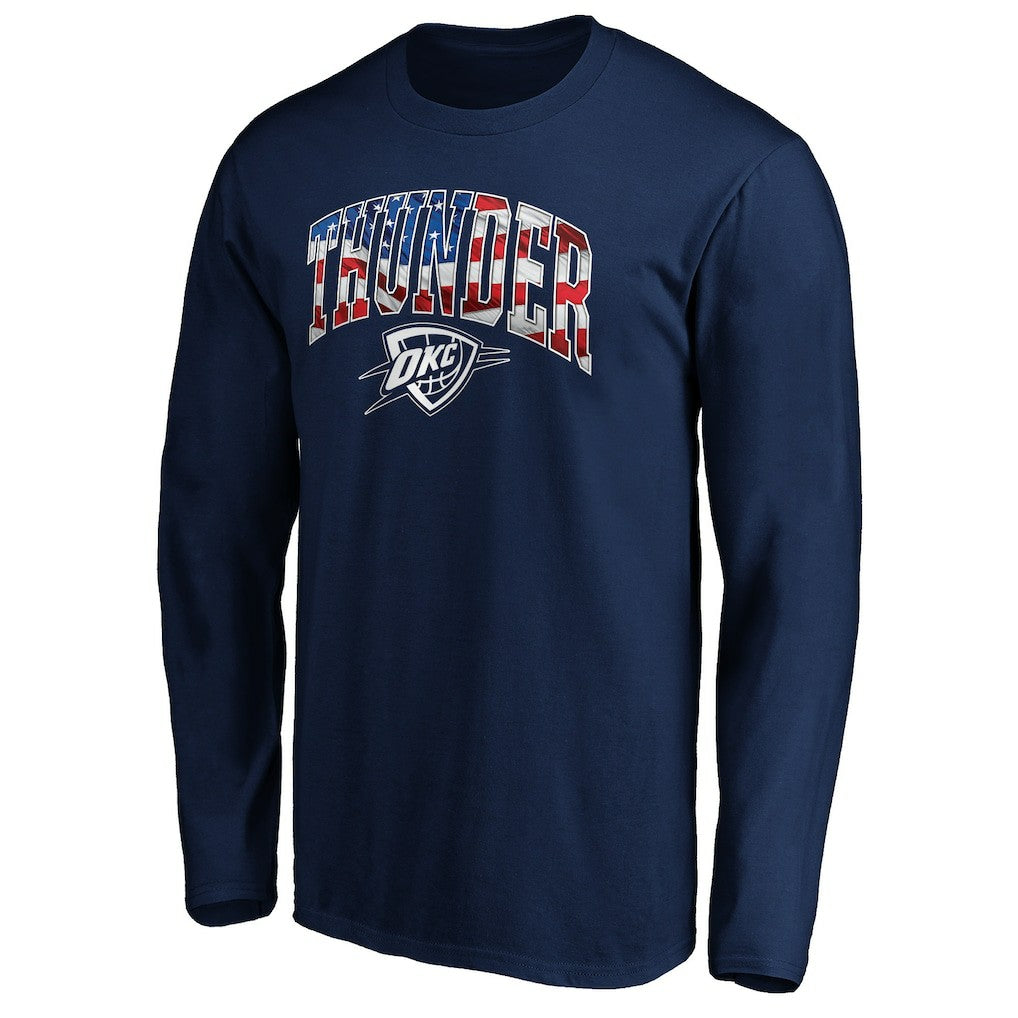 Oklahoma City Thunder Banner Wave Long Sleeve T-Shirt Navy - NBA
