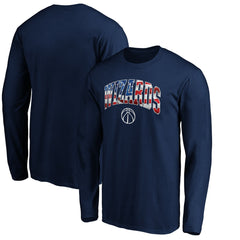 Washington Wizards Banner Wave Long Sleeve T-Shirt Navy - NBA