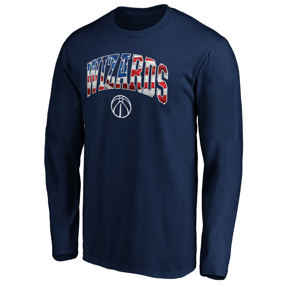 Washington Wizards Banner Wave Long Sleeve T-Shirt Navy - NBA
