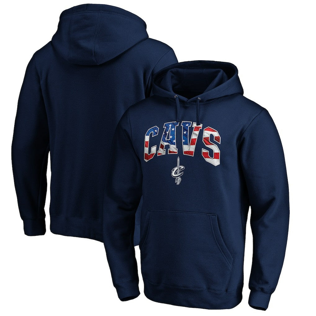 Cleveland Cavaliers Banner Wave Pullover Hoodie Navy - NBA