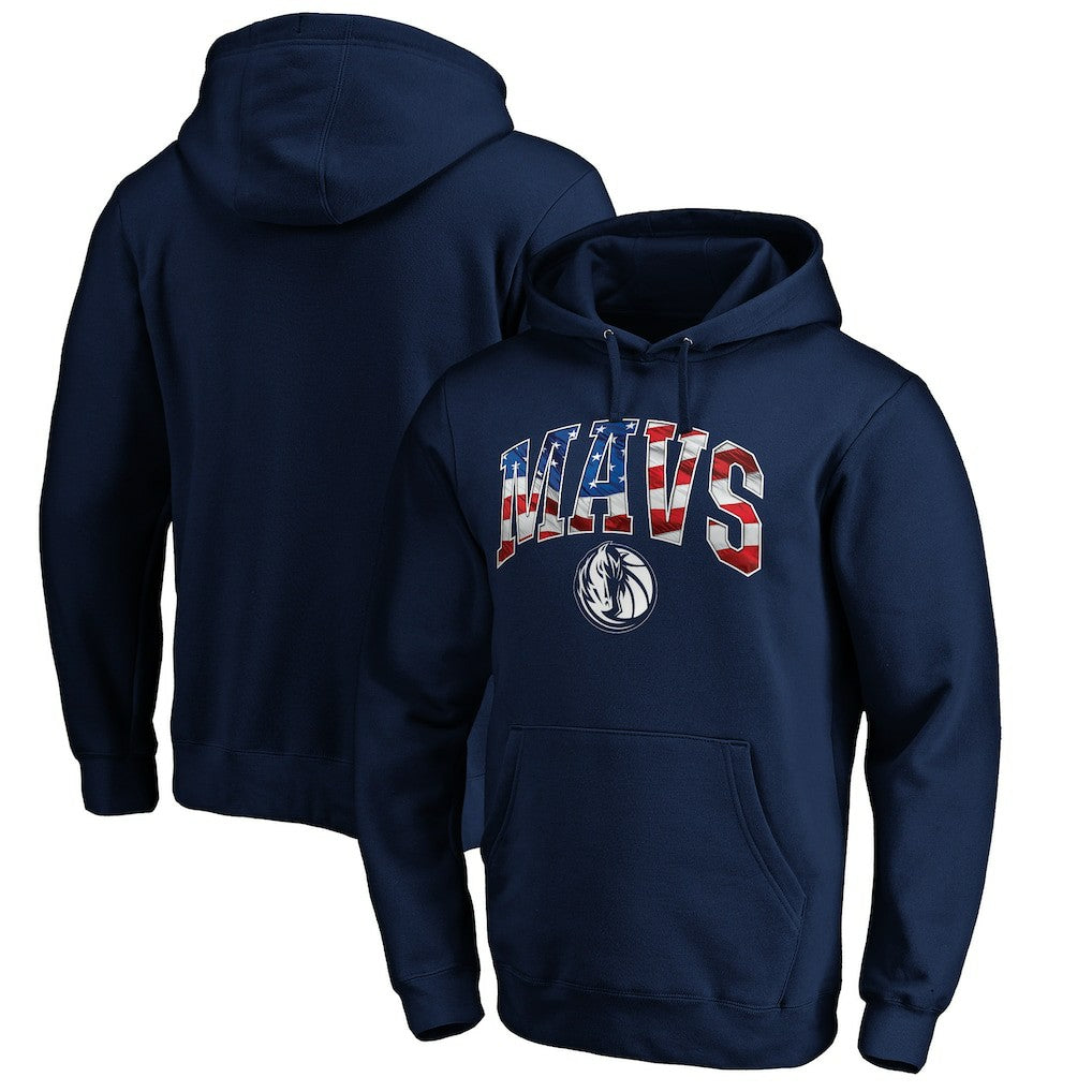 Dallas Mavericks Banner Wave Pullover Hoodie Navy - NBA