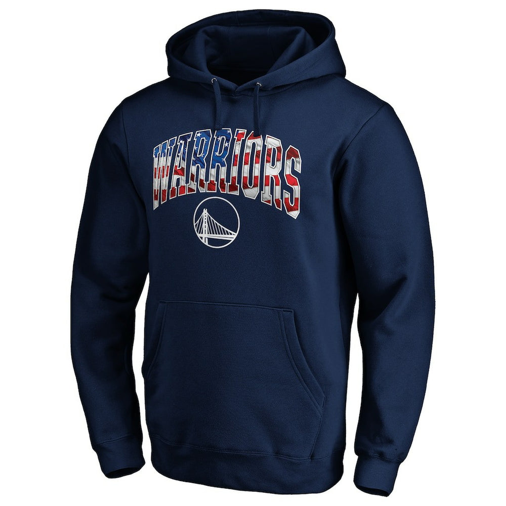 Golden State Warriors Banner Wave Pullover Hoodie Navy - NBA