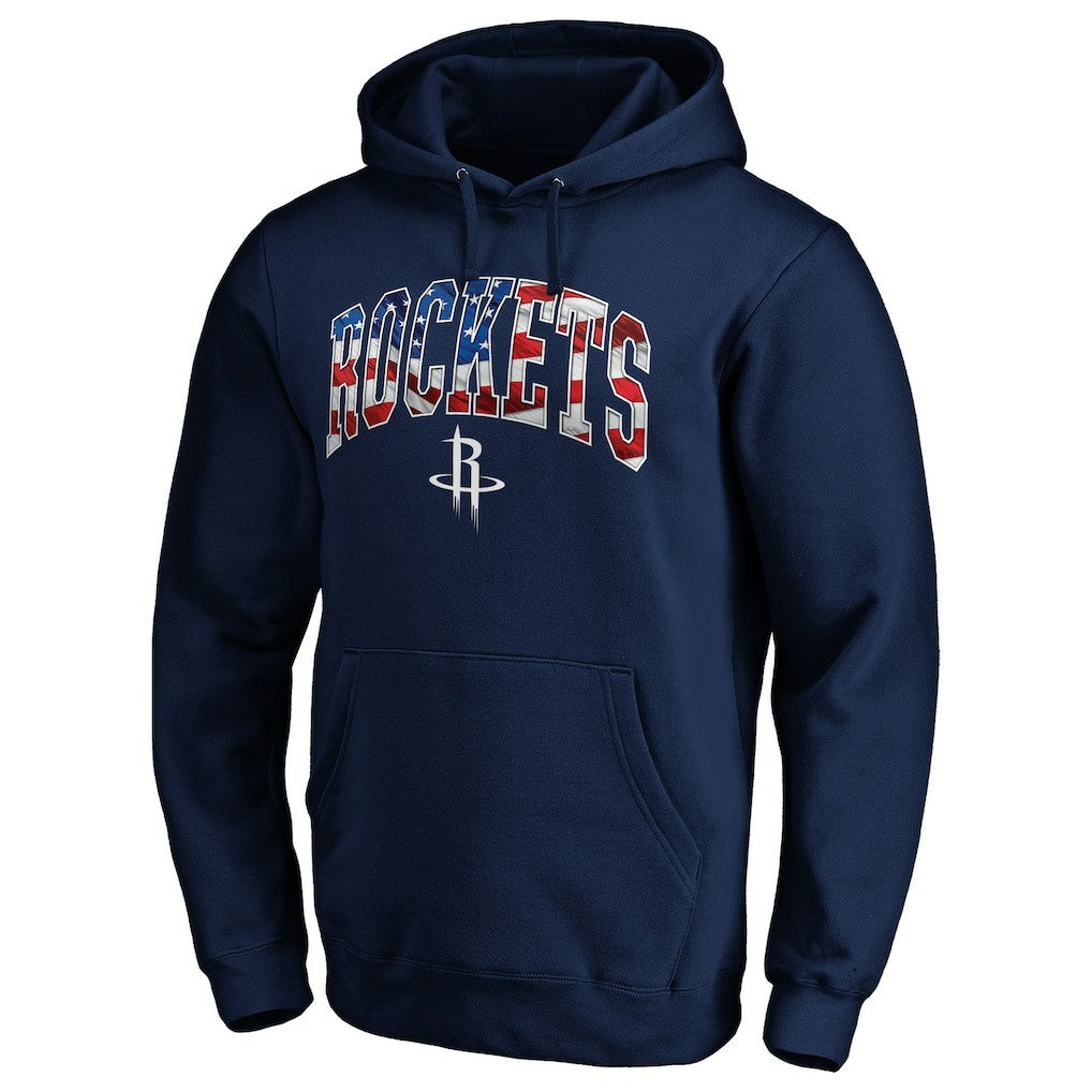 Houston Rockets Banner Wave Pullover Hoodie Navy - NBA