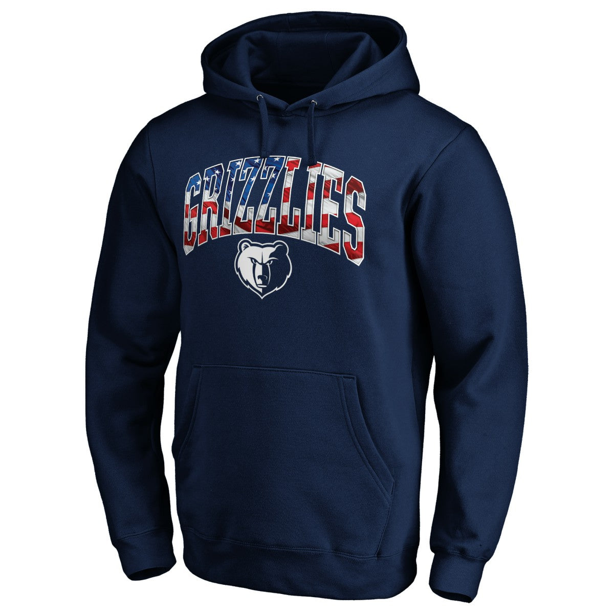 Memphis Grizzlies Banner Wave Pullover Hoodie Navy - NBA