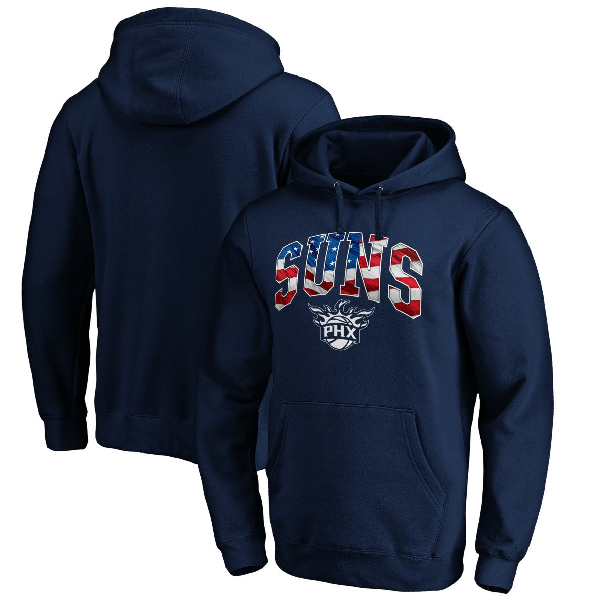 Phoenix Suns Banner Wave Pullover Hoodie Navy - NBA