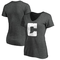 Indianapolis Colts Women's Secondary Logo V-Neck T-Shirt Heather Gray | NFL