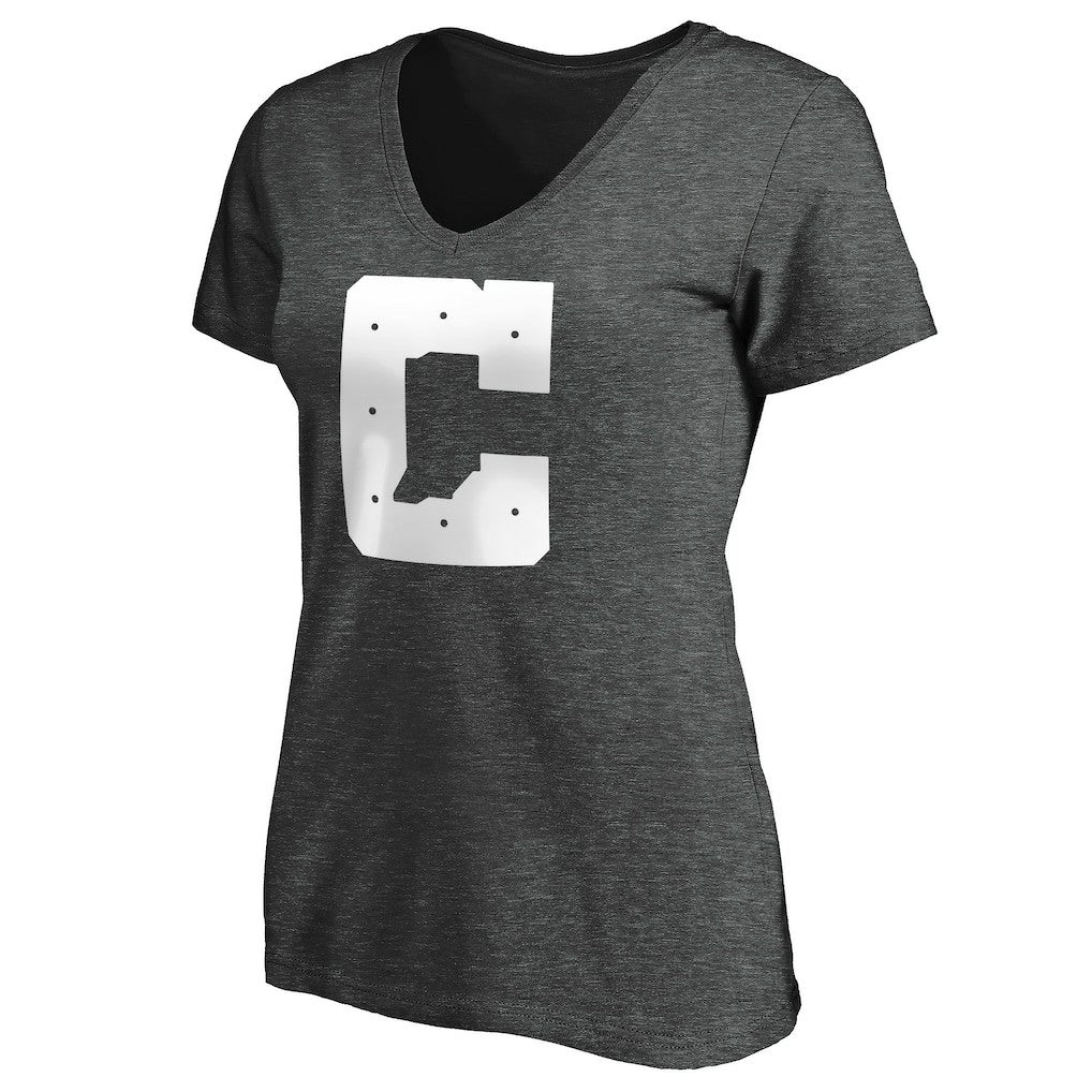 Indianapolis Colts Women's Secondary Logo V-Neck T-Shirt Heather Gray | NFL