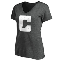 Indianapolis Colts Women's Secondary Logo V-Neck T-Shirt Heather Gray | NFL