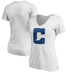 Indianapolis Colts Women's Secondary Logo V-Neck T-Shirt White | NFL