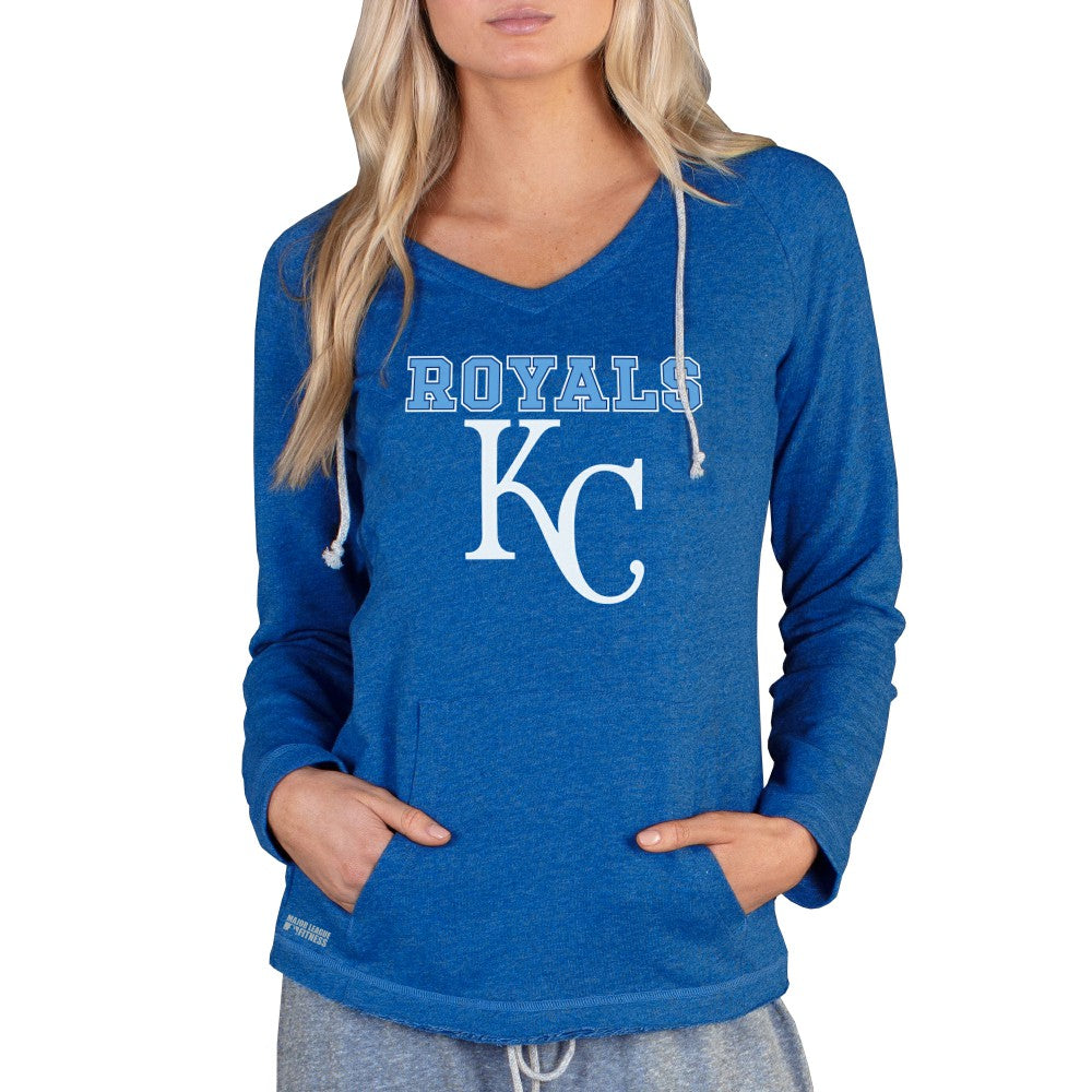 Kansas City Royals Concepts Sport Women's Mainstream Terry Long Sleeve Hoodie Top - MLB