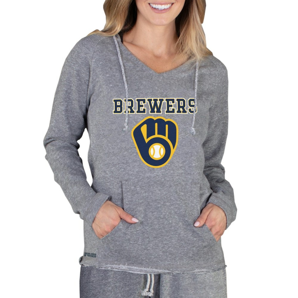 Milwaukee Brewers Concepts Sport Women's Mainstream Terry Long Sleeve Hoodie Top - MLB