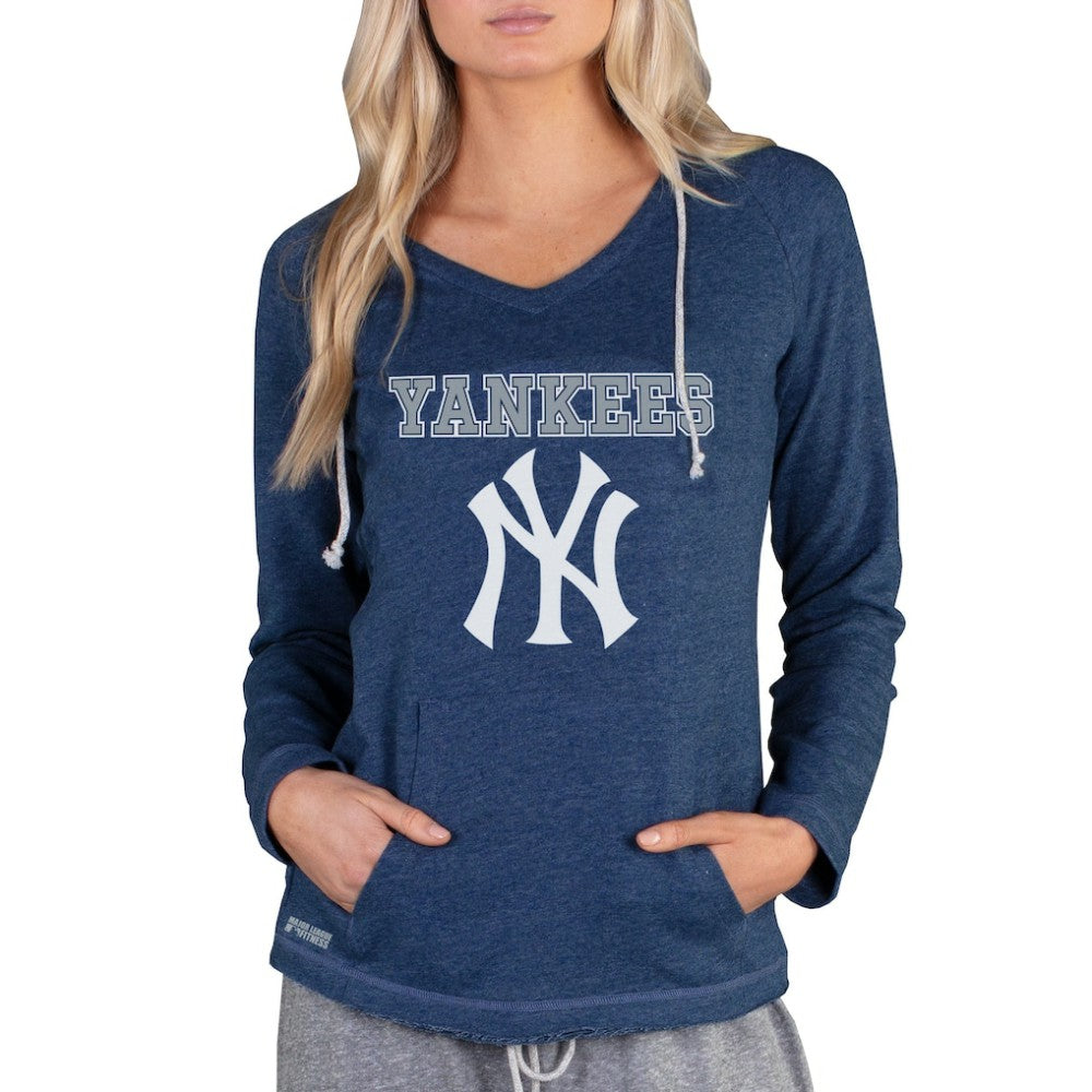 New York Yankees Concepts Sport Women's Mainstream Terry Long Sleeve Hoodie Top - MLB