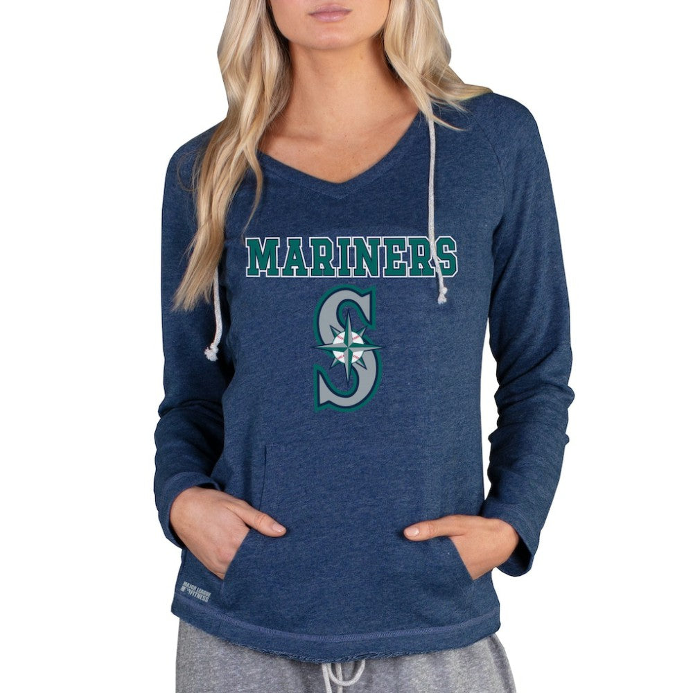 Seattle Mariners Concepts Sport Women's Mainstream Terry Long Sleeve Hoodie Top - MLB