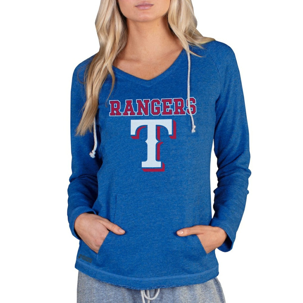 Texas Rangers Concepts Sport Women's Mainstream Terry Long Sleeve Hoodie Top - MLB