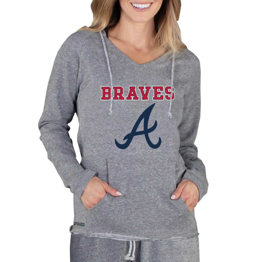 Atlanta Braves Concepts Sport Women's Mainstream Terry Long Sleeve Hoodie Top - MLB