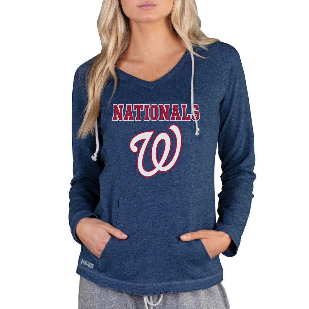 Washington Nationals Concepts Sport Women's Mainstream Terry Long Sleeve Hoodie Top - MLB