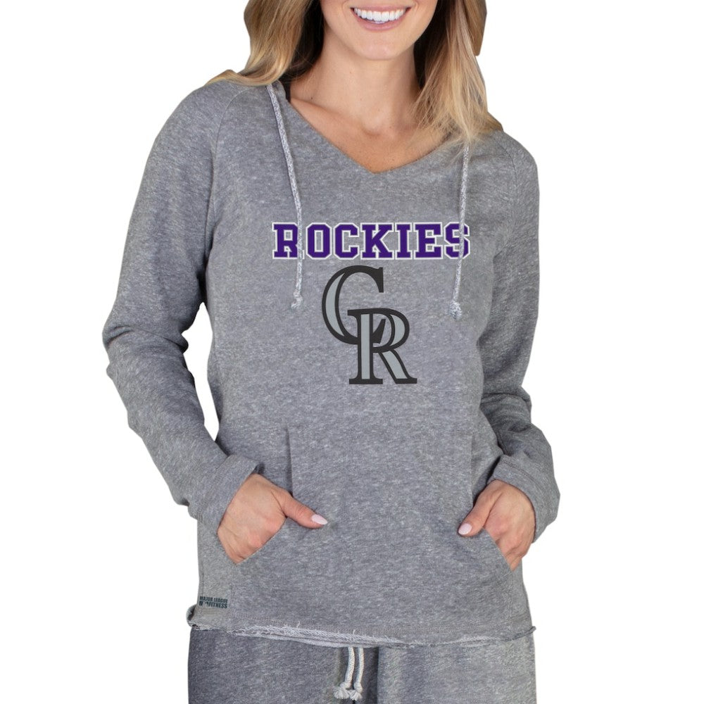 Colorado Rockies Concepts Sport Women's Mainstream Terry Long Sleeve Hoodie Top - MLB