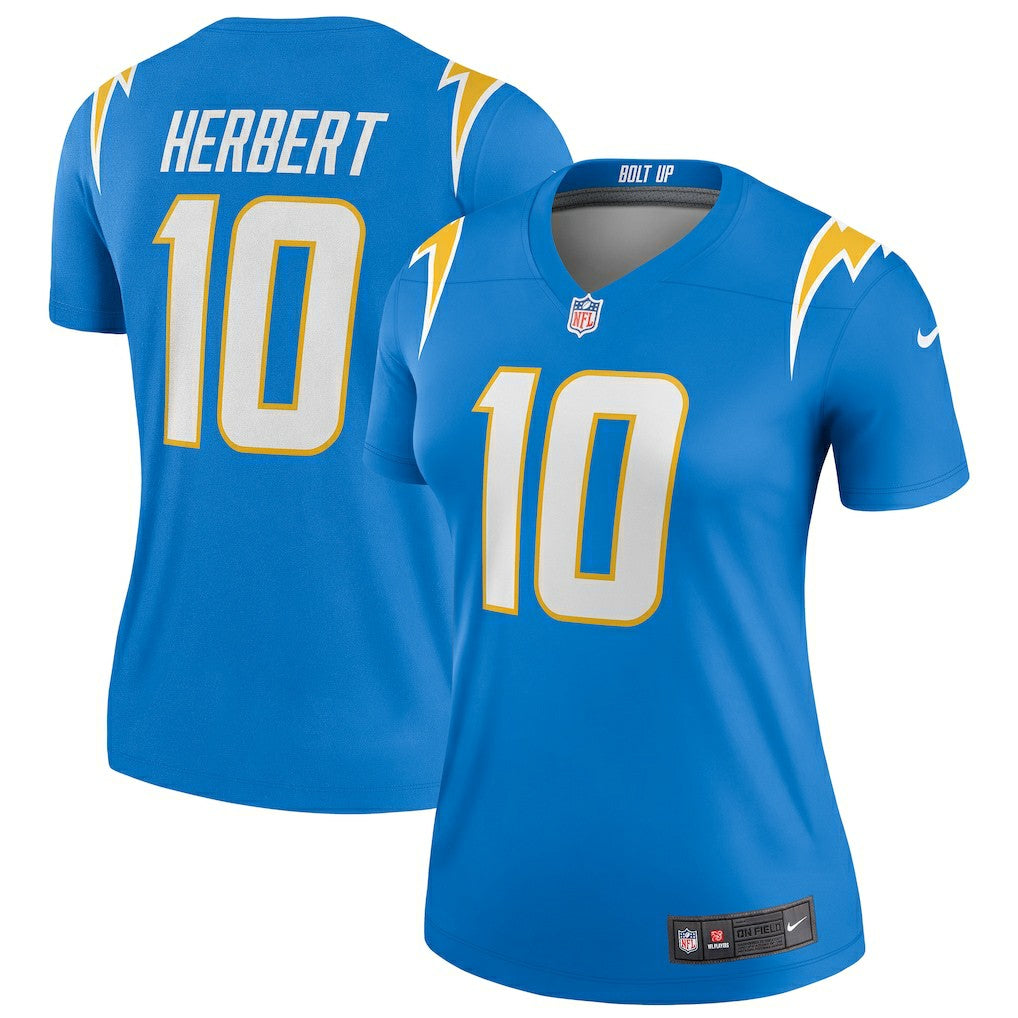 Justin Herbert Los Angeles Chargers Women's Legend Player Performance Top Powder Blue | Nike for Sale