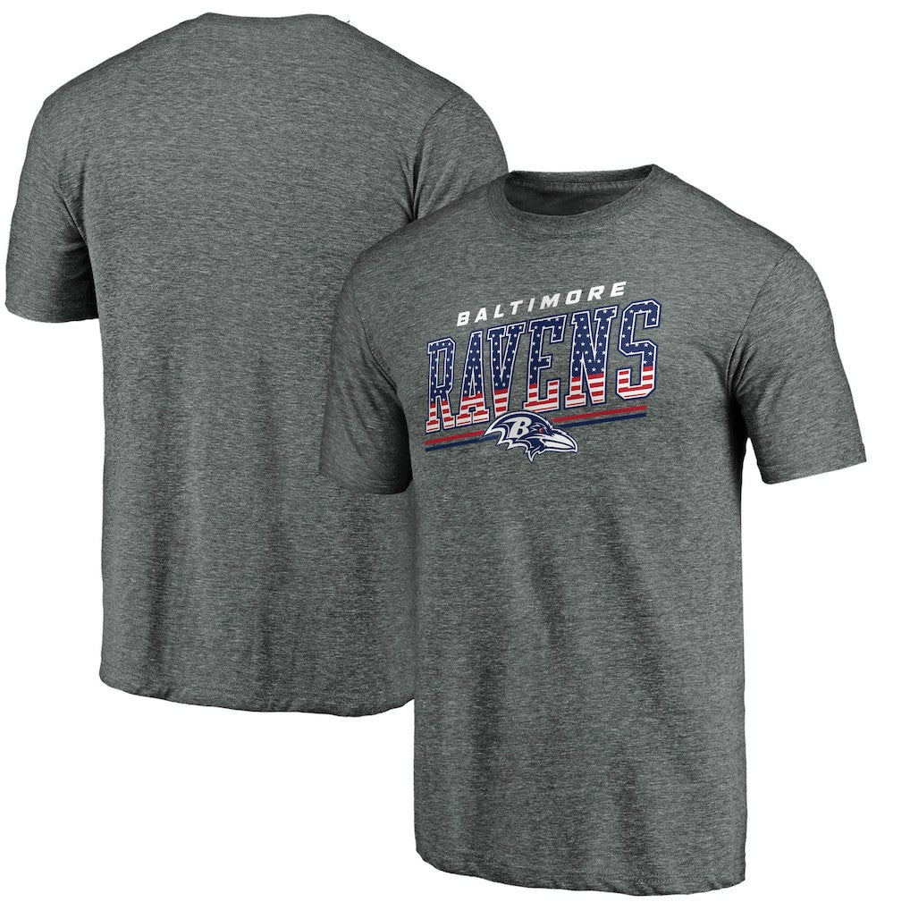 Baltimore Ravens Team Freedom Tri-Blend T-Shirt Gray | NFL