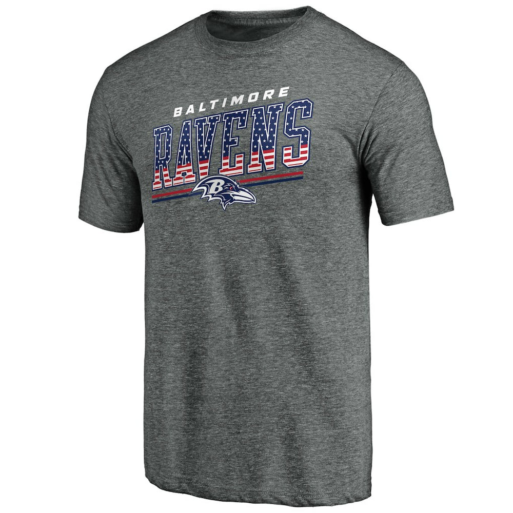 Baltimore Ravens Team Freedom Tri-Blend T-Shirt Gray | NFL