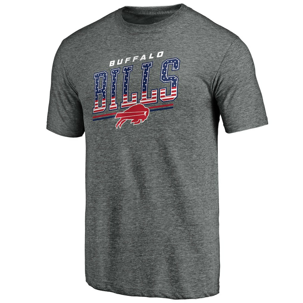 Buffalo Bills Team Freedom Tri-Blend T-Shirt Gray | NFL
