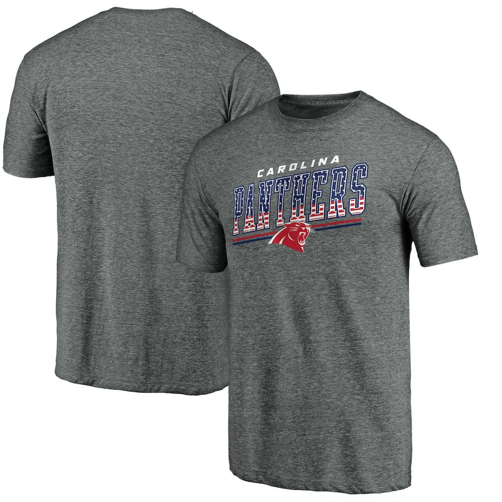 Carolina Panthers Team Freedom Tri-Blend T-Shirt Gray | NFL