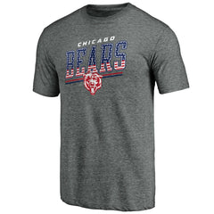 Chicago Bears Team Freedom Tri-Blend T-Shirt Gray | NFL