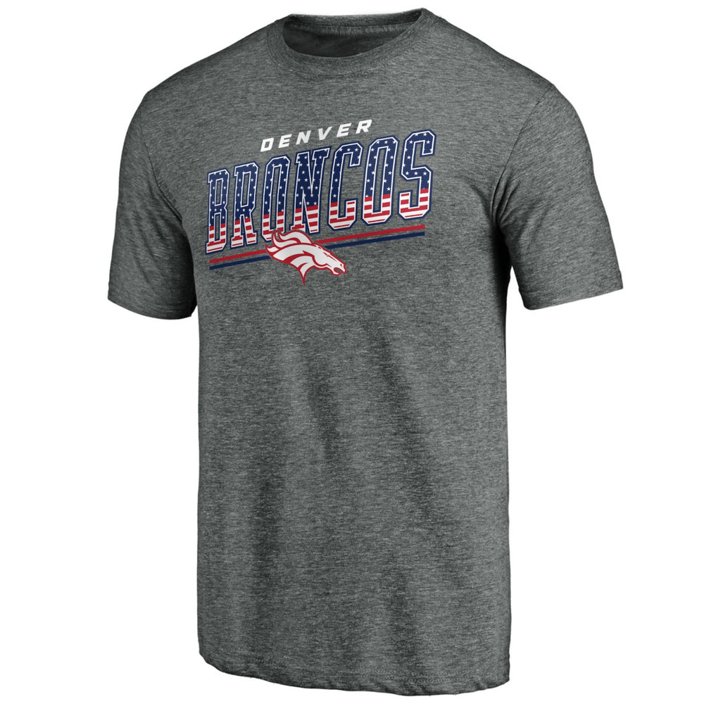 Denver Broncos Team Freedom Tri-Blend T-Shirt Gray | NFL