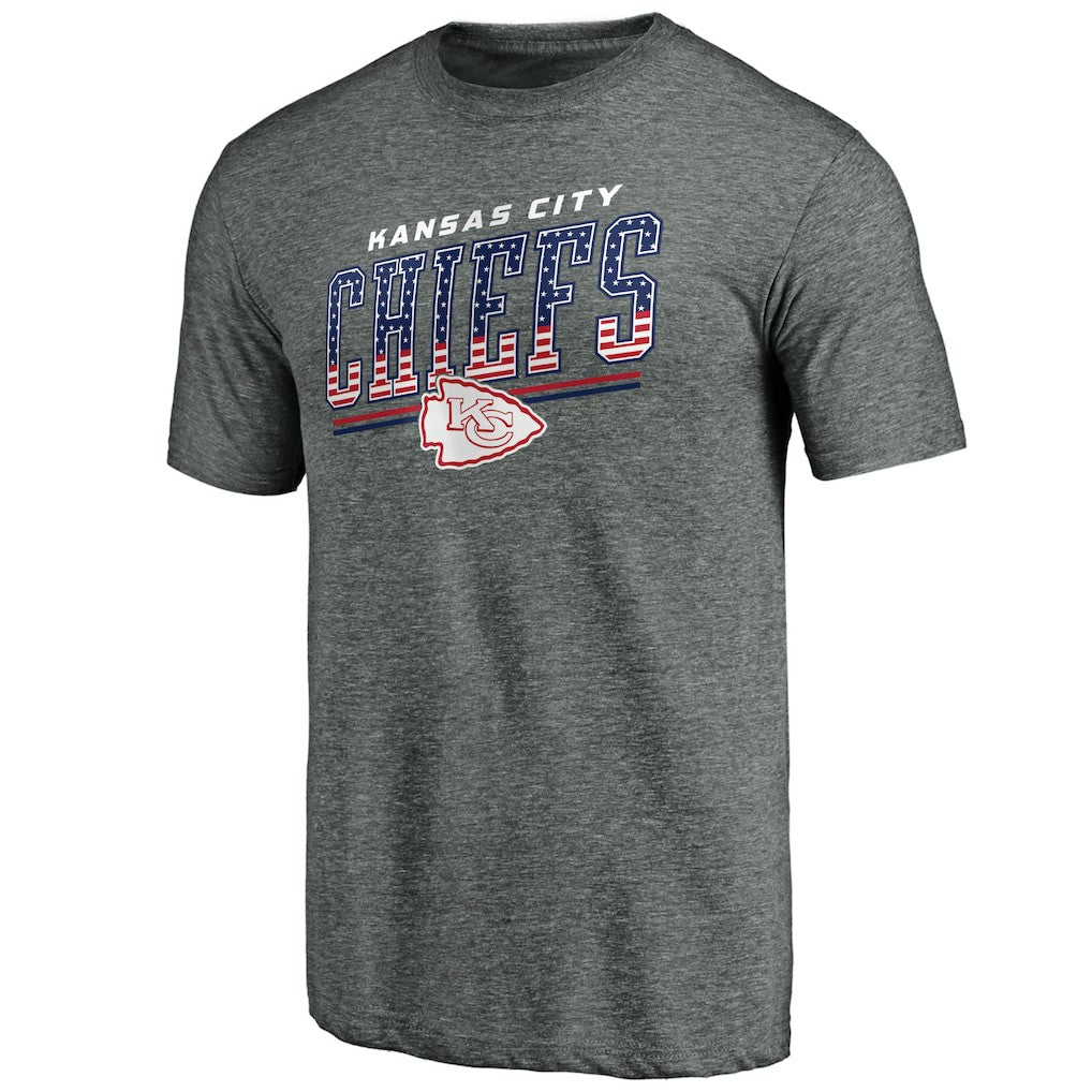 Kansas City Chiefs Team Freedom Tri-Blend T-Shirt Gray | NFL