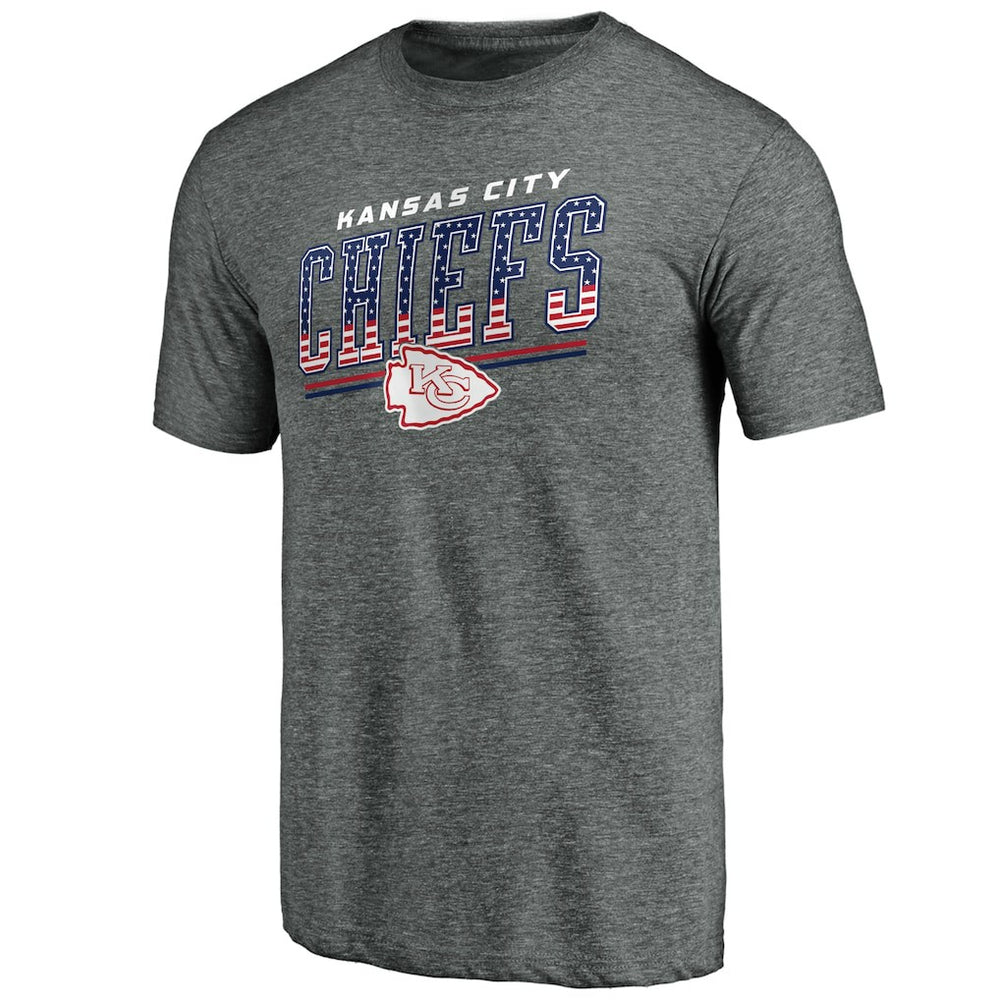 Kansas City Chiefs Team Freedom Tri-Blend T-Shirt Gray | NFL