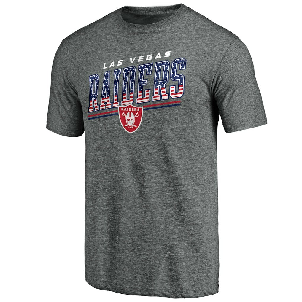 Las Vegas Raiders Team Freedom Tri-Blend T-Shirt Gray | NFL