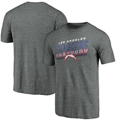 Los Angeles Chargers Team Freedom Tri-Blend T-Shirt Gray | NFL