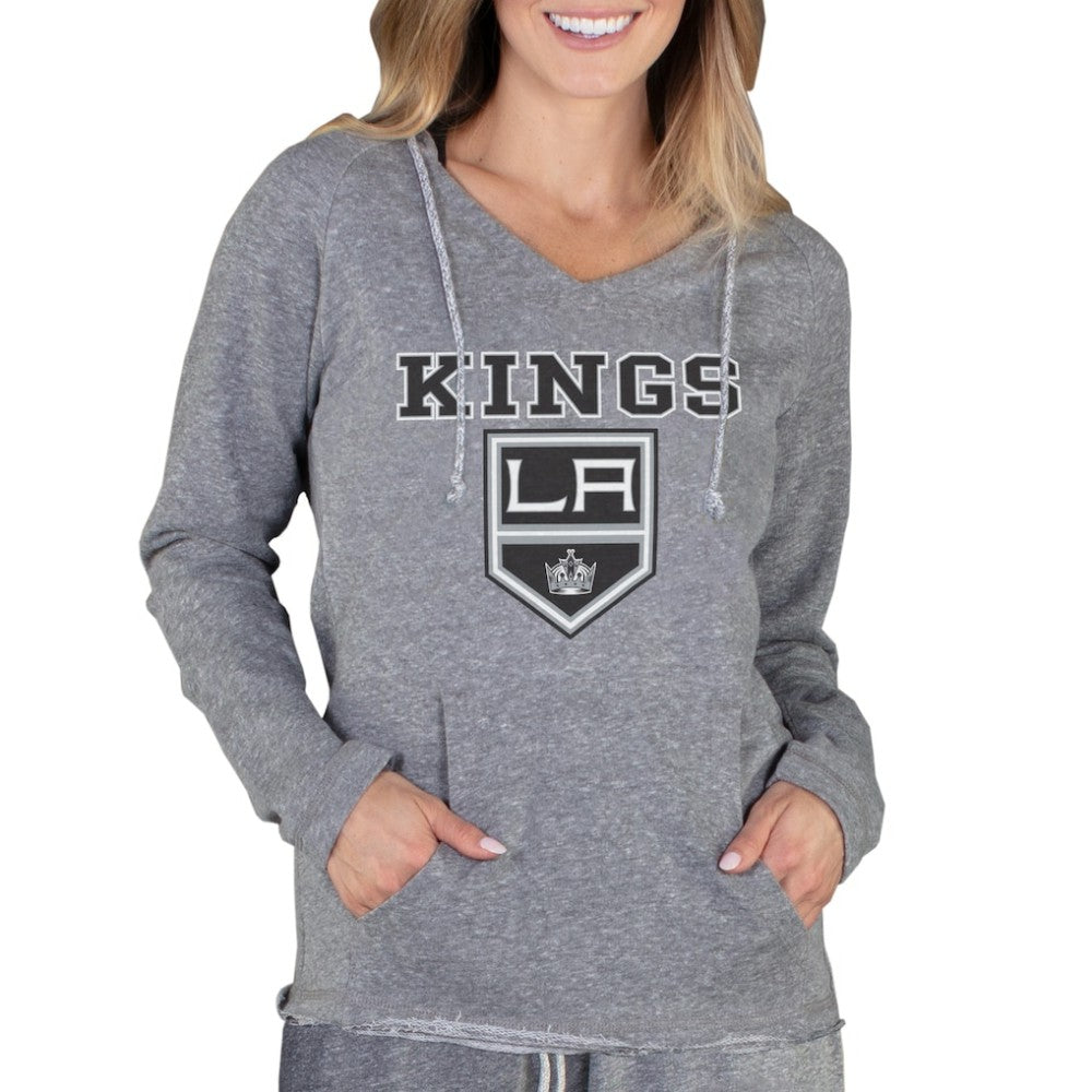 Los Angeles Kings Concepts Sport Women's Mainstream Terry Tri-Blend Long Sleeve Hooded Top - Gray - NHL