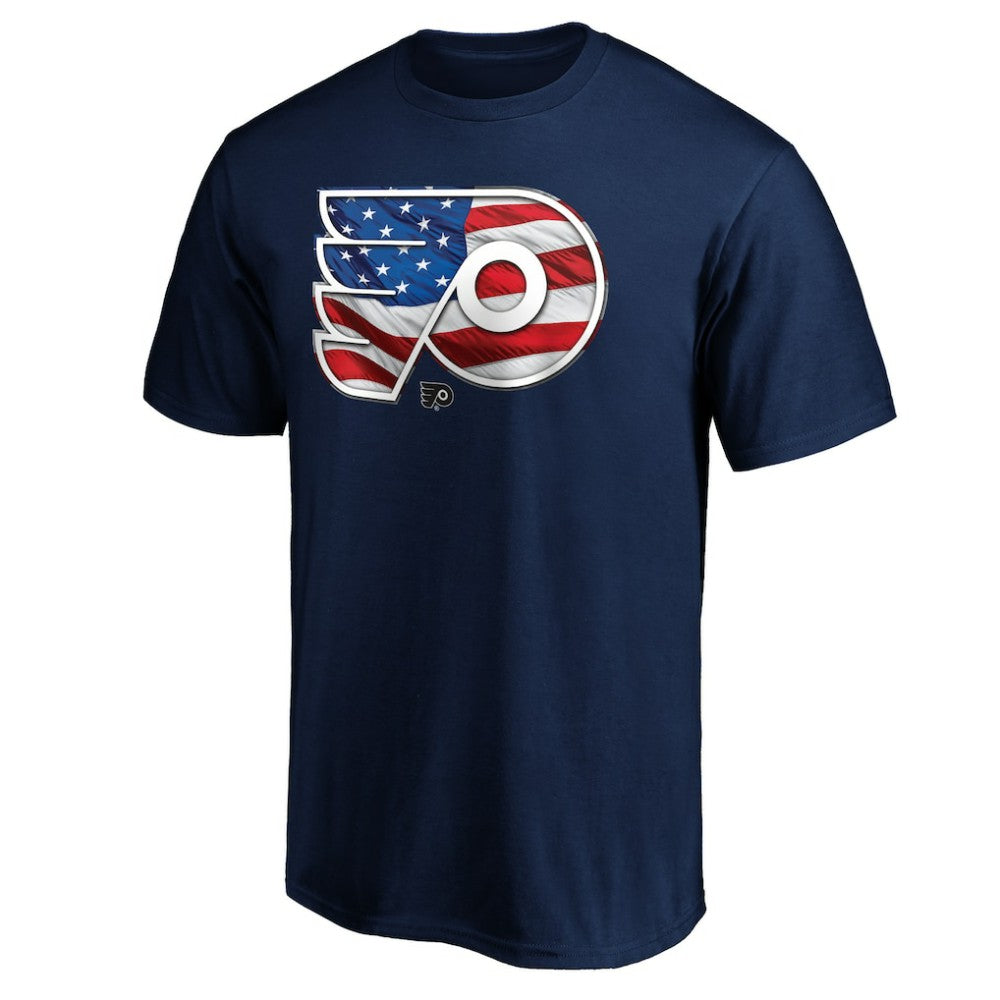 Philadelphia Flyers Banner Wave Logo T-Shirt - Navy - NHL