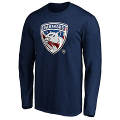 Florida Panthers Banner Wave Logo Long Sleeve T-Shirt - Navy - NHL