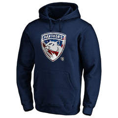 Florida Panthers Banner Wave Logo Pullover Hoodie - Navy - NHL