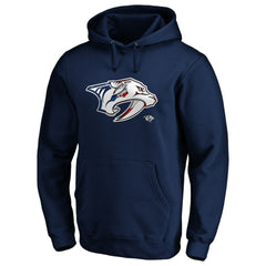 Nashville Predators Banner Wave Logo Pullover Hoodie - Navy - NHL